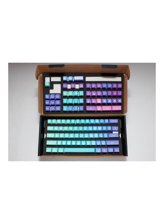Ducky - Azure SA Keycaps 108 ABS Doubleshot Set For Keyboard/MX Compatible Standard Layout Multicolour - Image 1