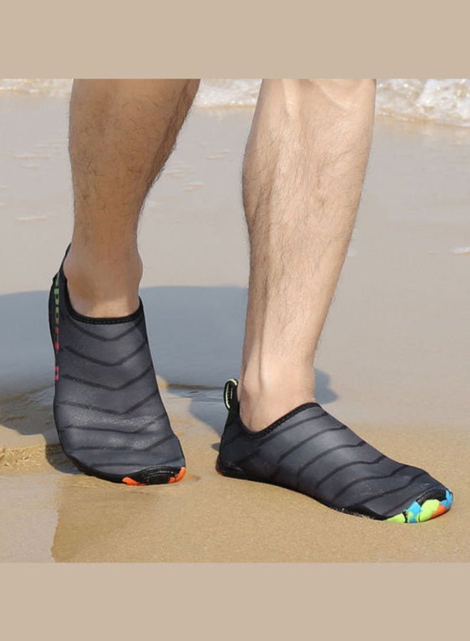 Beauenty Stripes Printed Slip-On Swimming Shoes Grey/Blue/Orange - Image 5