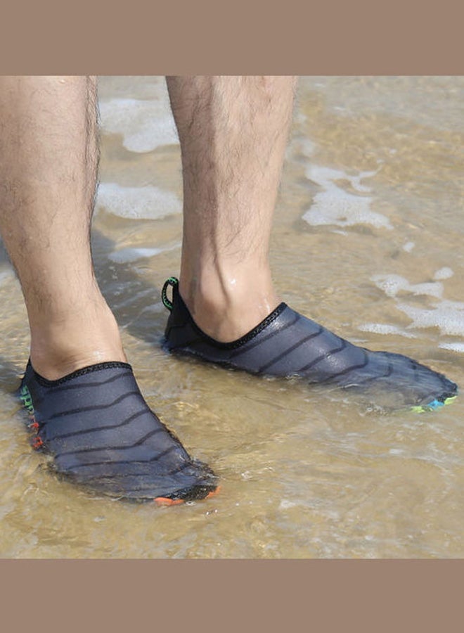 Beauenty Stripes Printed Slip-On Swimming Shoes Grey/Blue/Orange - Image 4