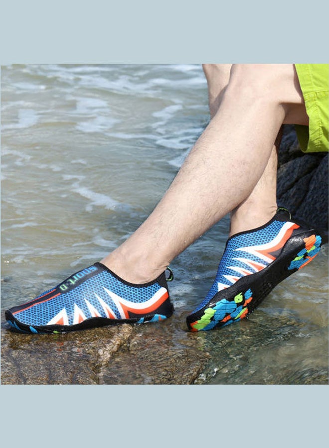 Beauenty Printed Slip-On Swimming Shoes Blue/Orange/White - Image 3