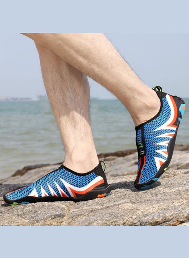 Beauenty Printed Slip-On Swimming Shoes Blue/Orange/White - Image 4