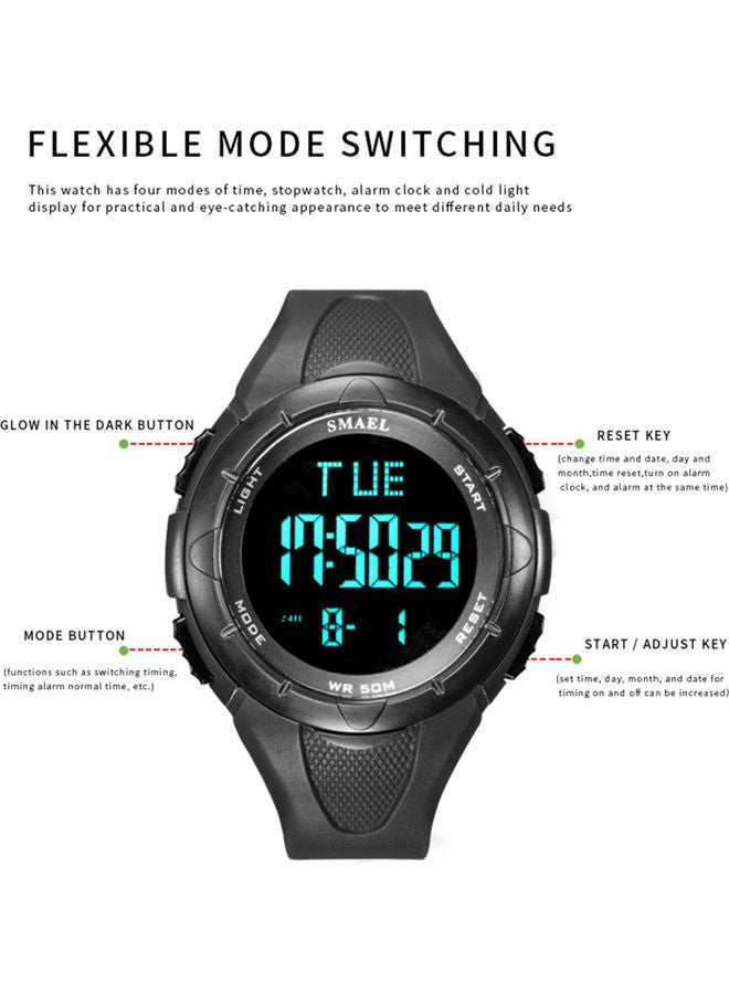 Men's 1016 Waterproof Multifunctional Electronic Digital Watch