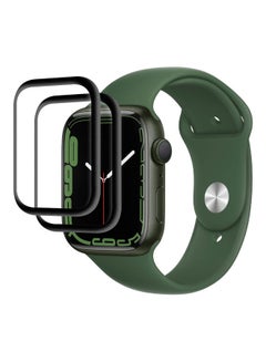 2-Piece Screen Protector Glass For Apple Watch Series 7 41mm Clear