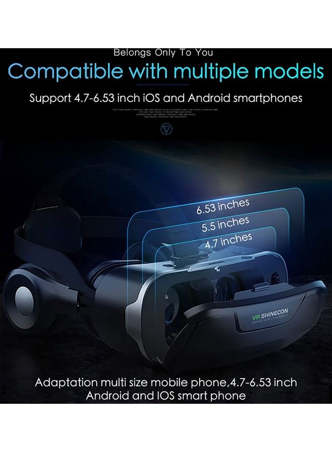 Arabest - VR Virtual Reality 3D Glasses For IOS Android Smartphone Black - Image 1