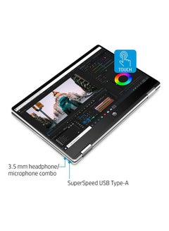 HP Pavilion x360 14-dy0002ne Convertible (Upgraded Version) Laptop With 14 Inch FHD Touch Display, Intel 11th Gen Core i5-1135G7 /32GB RAM /1TB SSD /Intel Iris Xe Graphics/Windows 10 Home English/Arabic Silver  - Image 5