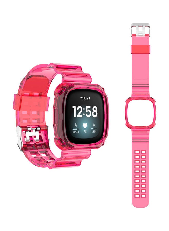 Perfii Ice Case  Replacement Band For Fitbit Versa 3 Pink - Image 1