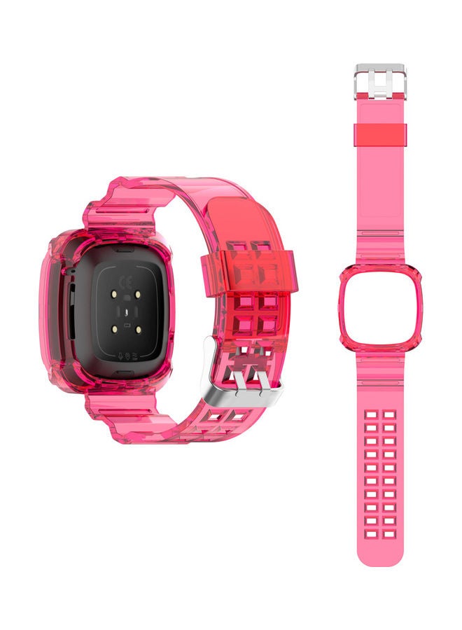 Perfii Ice Case  Replacement Band For Fitbit Versa 3 Pink - Image 2