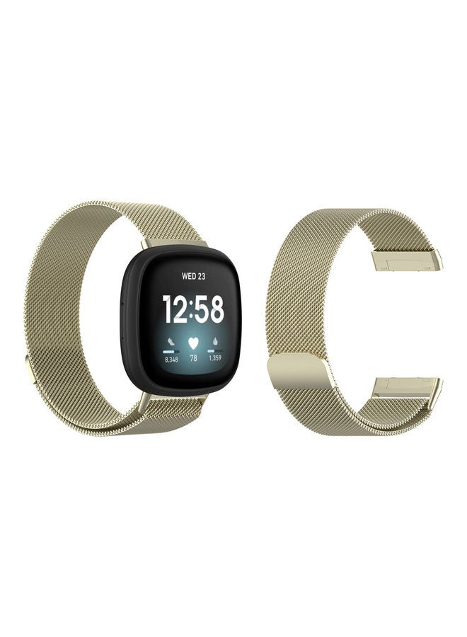 Perfii - Milanese Replacement Band For Fitbit Versa 3/Sense Light Gold - Image 1