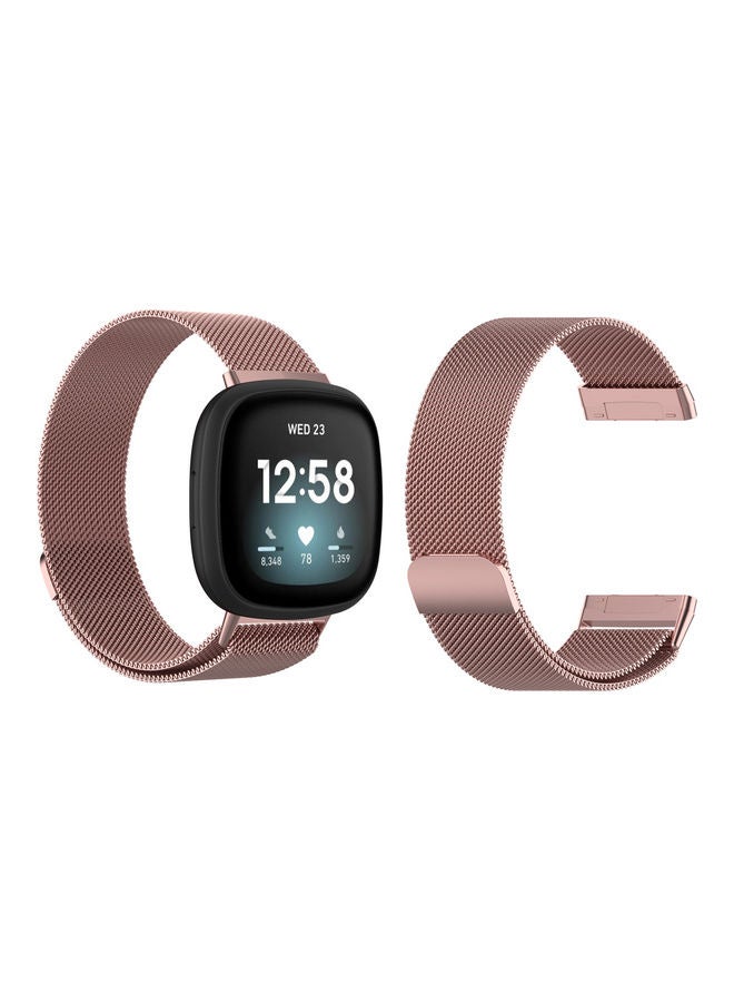 Perfii - Milanese Replacement Band For Fitbit Versa 3/Sense Rose Powder - Image 1