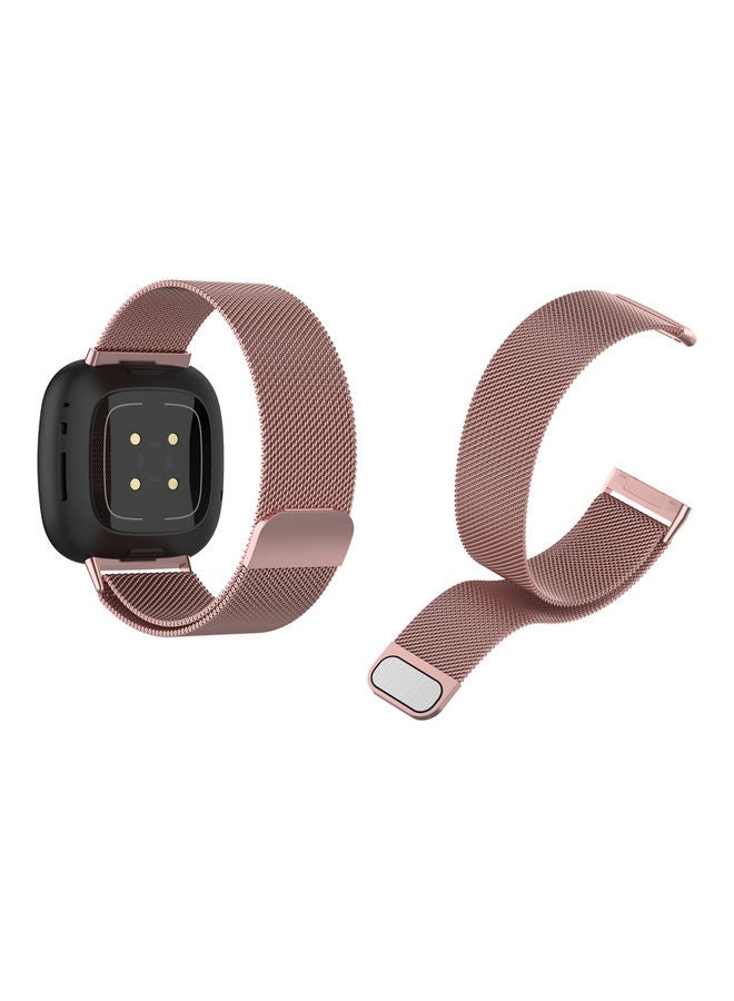 Perfii - Milanese Replacement Band For Fitbit Versa 3/Sense Rose Powder - Image 1