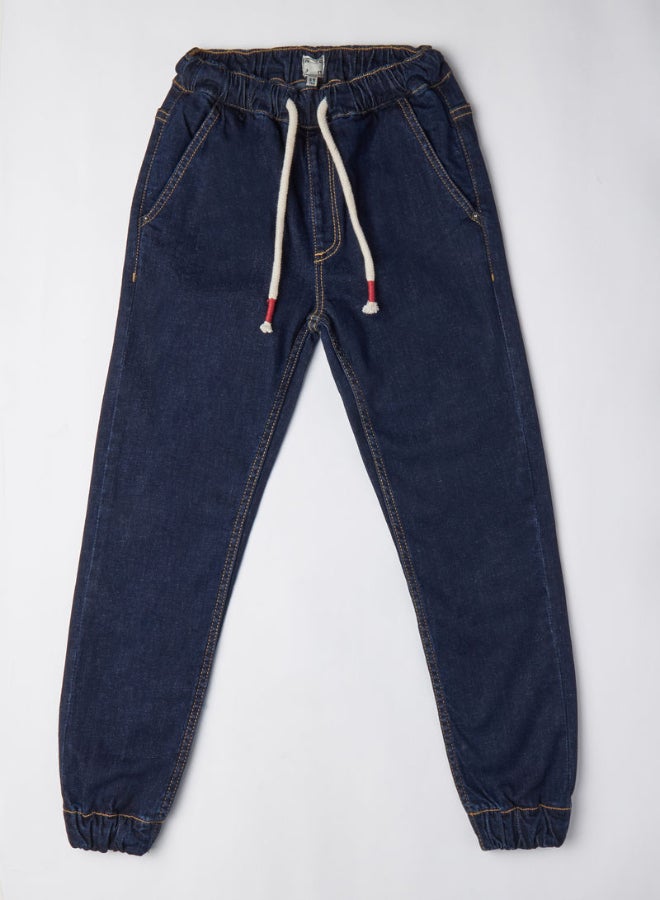 Neon Boy Casual Denim Joggers Navy  - Image 1