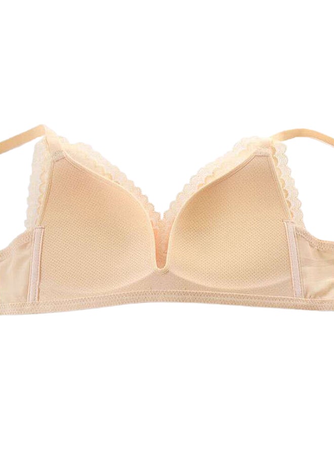Joychic - Lace Trim Lingerie Set Beige - Image 1