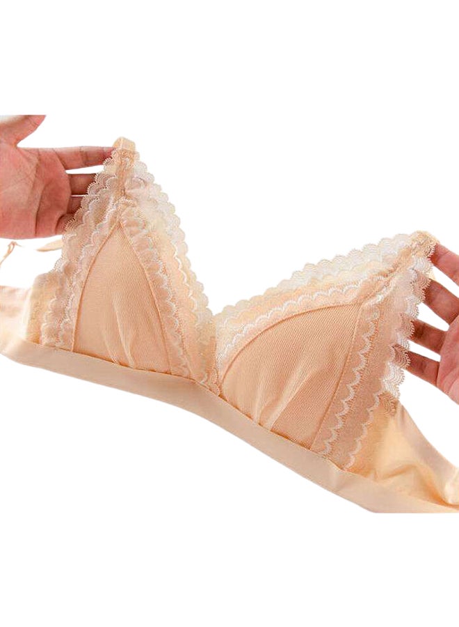 Joychic - Lace Trim Lingerie Set Beige - Image 1