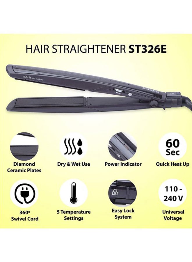 babyliss Wet And Dry Slim Hair Straightener Black  - Image 3