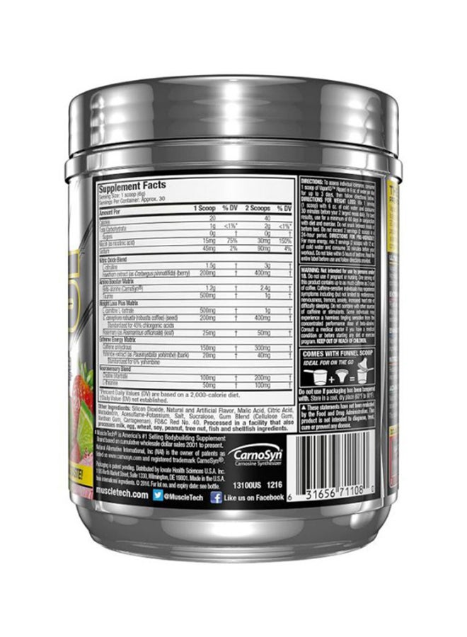 MuscleTech - Vapor X5 Ripped Pre-Workout - Strawberry Limeade - 30 Servings - Image 1