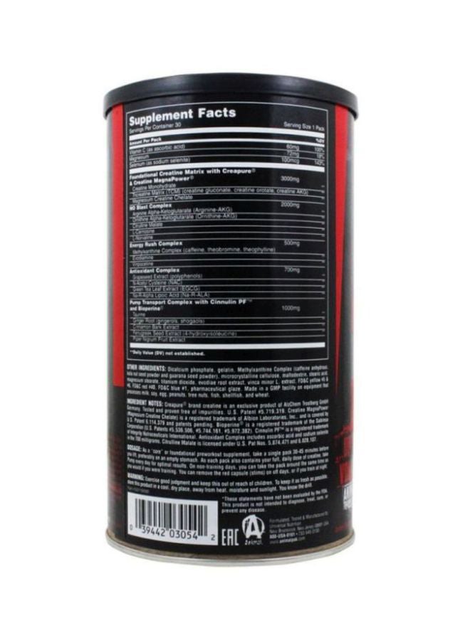 Universal Nutrition Animal Pump, 30 Packs