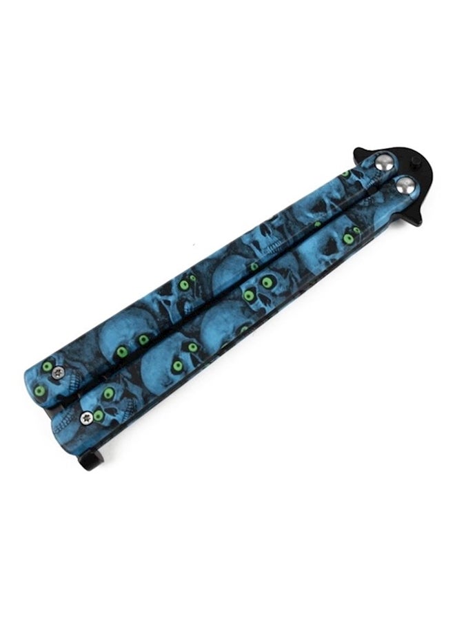 Generic Metal Butterfly Style Knife Trainer Tool Black/Blue - Image 3