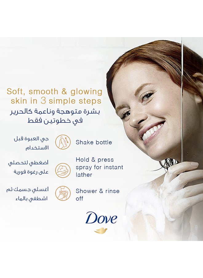 Dove - Shower Mousse With Rose Oil 200ml - Image 1