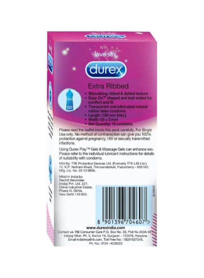 Durex - 10-Piece Extra Ribbed Condom Set - Image 1