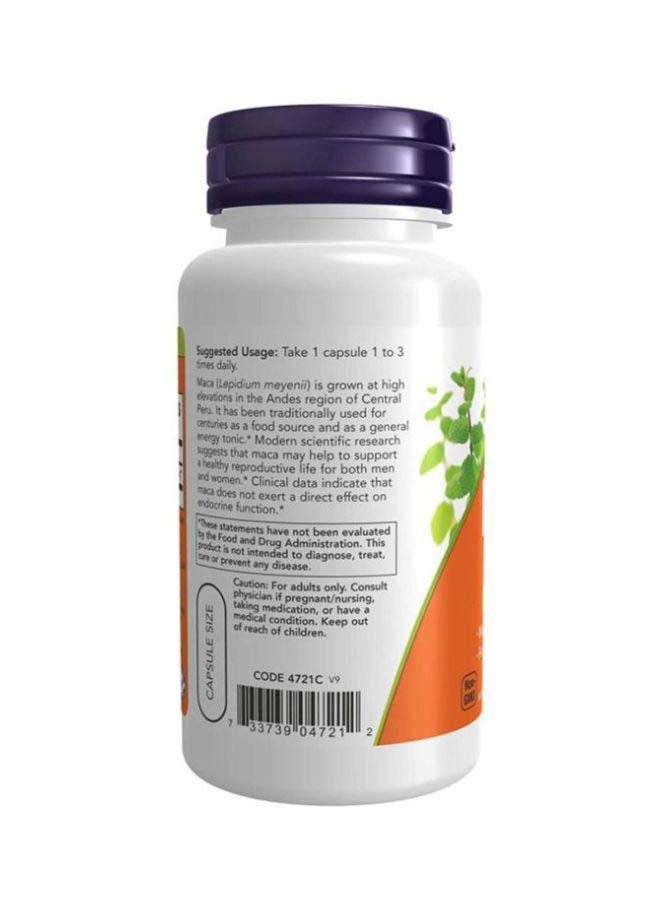 Now Foods - Maca 500 mg Dietary Supplement - 100 Vegetable Capsules - Image 1