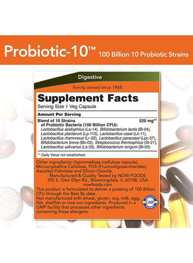 Now Foods - Probiotic-10 100 Billion 30 Veg Capsules - Image 1