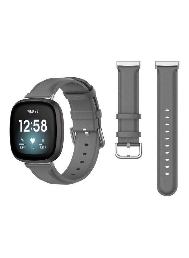 بيرفيي سوار بديل معدني لساعة فيتبيت فيرسا 3/ سينس رمادي رسمي - Image 1