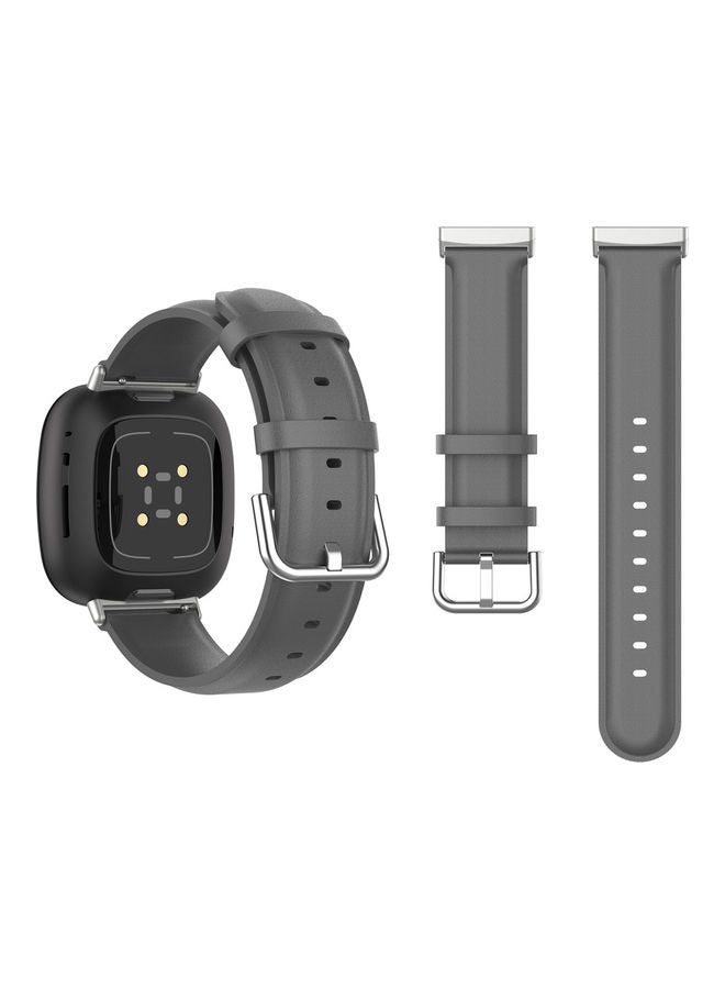 بيرفيي سوار بديل معدني لساعة فيتبيت فيرسا 3/ سينس رمادي رسمي - Image 2