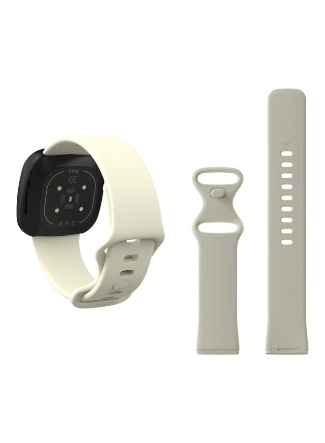 بيرفيي سوار بديل معدني فلاتبين لساعة فيتبيت فيرسا 3/ سينس أوف وايت - Image 2