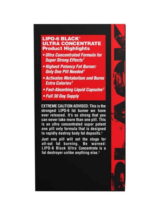 Nutrex Research - Lipo 6 Black Ultra Concentrate Supplement - 60 Capsules - Image 1
