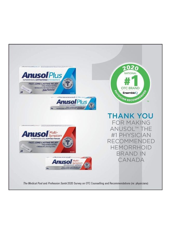 Anusol Plus Hemorrhoidal Ointment Treatment 30 g Tube - Image 3