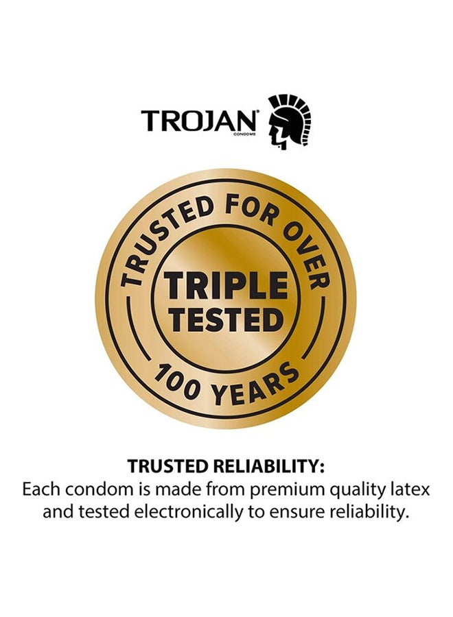 TROJAN Naked Sensations Ultra Ribbed Lubricated Latex Condoms, 24-Count - Image 3