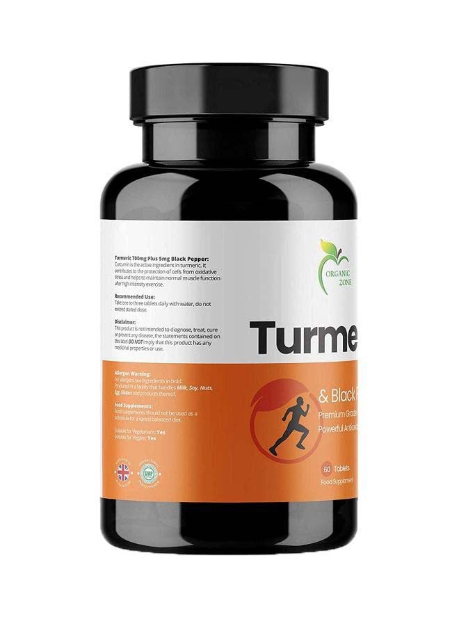 ORGANIC ZONE - Turmeric & Black Pepper Antibiotic - 60 Tablets - Image 1