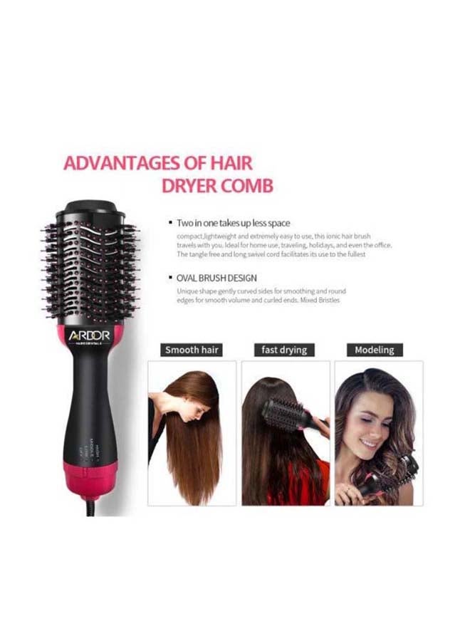 Ardor Professional One Step Hair Dryer & Volumizer Black/ Pink  - Image 3