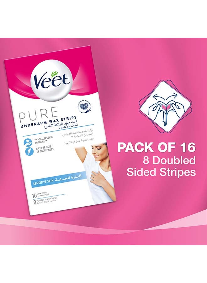 Veet - Pure Underarm Wax Strips 16 - Image 1