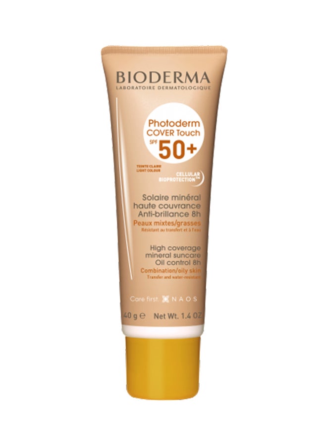 Bioderma Photoderm Cover Touch SPF 50+ High Coverage Mineral Sunscreen Light Tint 40grams  - Image 1