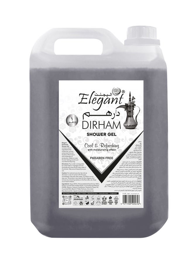 Elegant Dirham Shower Gel with Moisturizing Effect Black 5Liters 