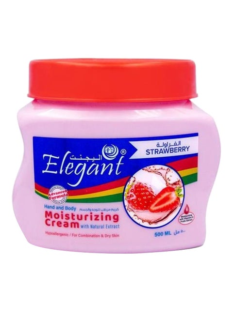 Strawberry Hand and Body Moisturizing Cream Pink 500ml