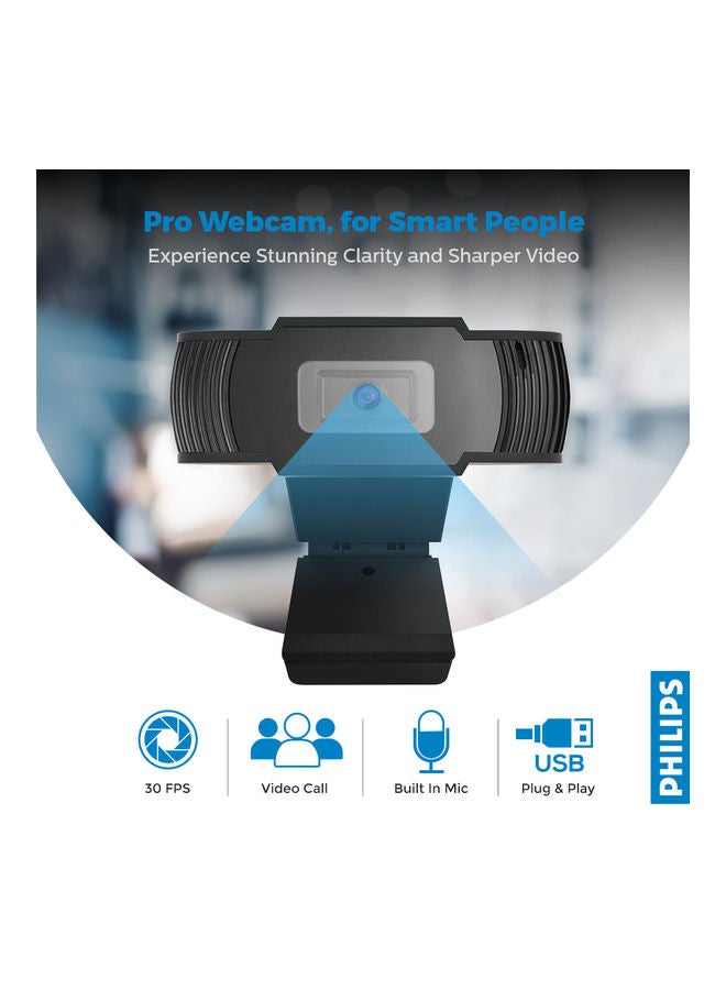 Philips HD Web Cam Black  - Image 2