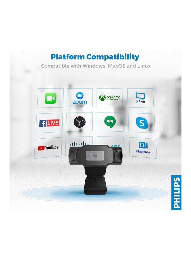 Philips HD Web Cam Black  - Image 5