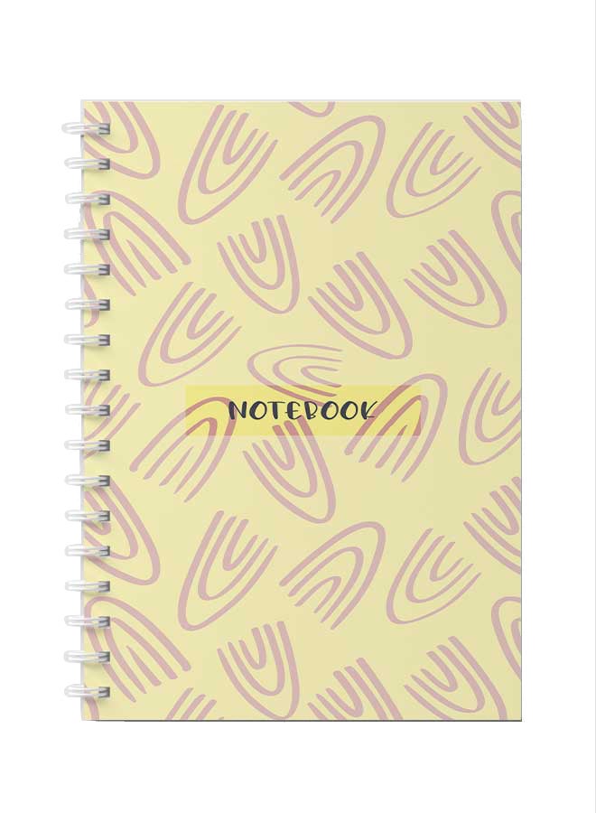 لوحة دفتر ملاحظات بسلك حلزوني للمدرسة أو تدوين ملاحظات العمل يحتوي على 60 ورقة - بتصميم رسم تجريدي وخربشات من NB متعدد الألوان - Image 1