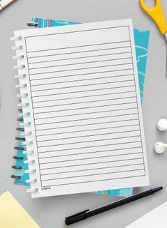 LOWHA Spiral Notebook for School or Business Note Taking with 60 sheets   - Mixed Weather Doodle Pattern Multicolour  - Image 3