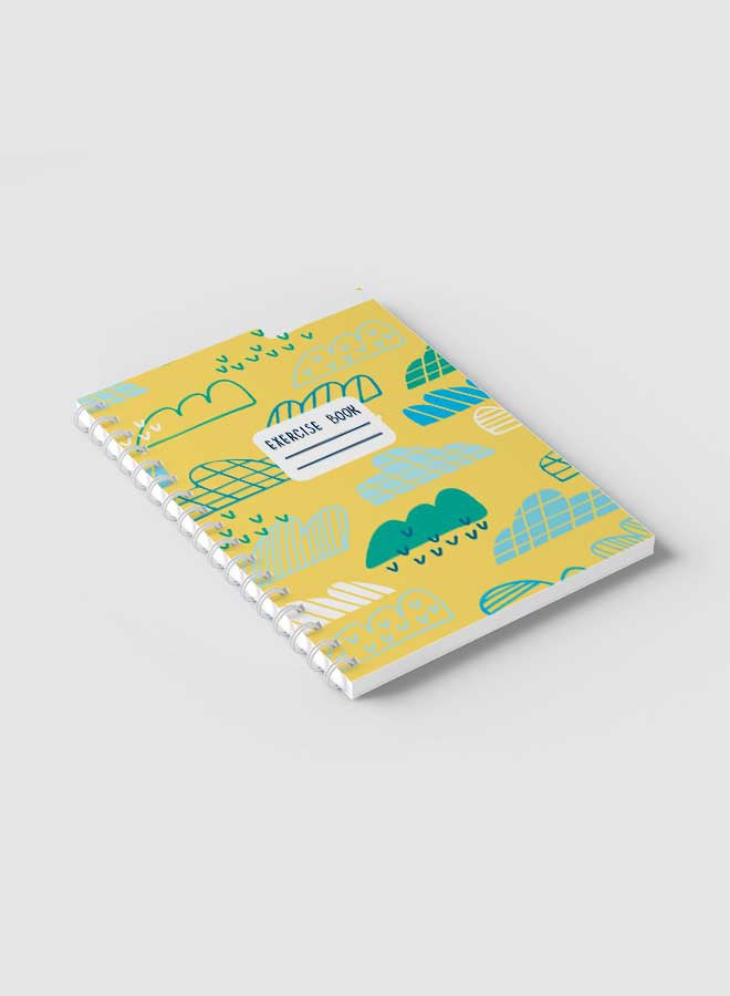 لوحة دفتر ملاحظات بسلك حلزوني للمدرسة أو تدوين ملاحظات العمل يحتوي على 60 ورقة - بتصميم سحب رسم هندسية متعدد الألوان - Image 2