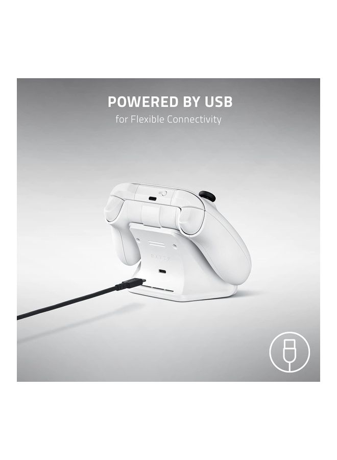 RAZER - Universal Quick Charging Stand for Xbox Series X|S: Magnetic Secure Charging - Perfectly Matches Xbox Wireless Controllers - USB Powered - Robot White (Controller Sold Separately) - Image 1