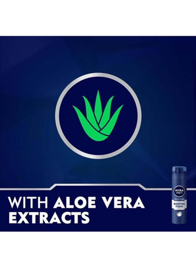 Nivea - Men Protect And Care Shaving Foam, Aloe Vera And Provitamin B5 200ml - Image 1