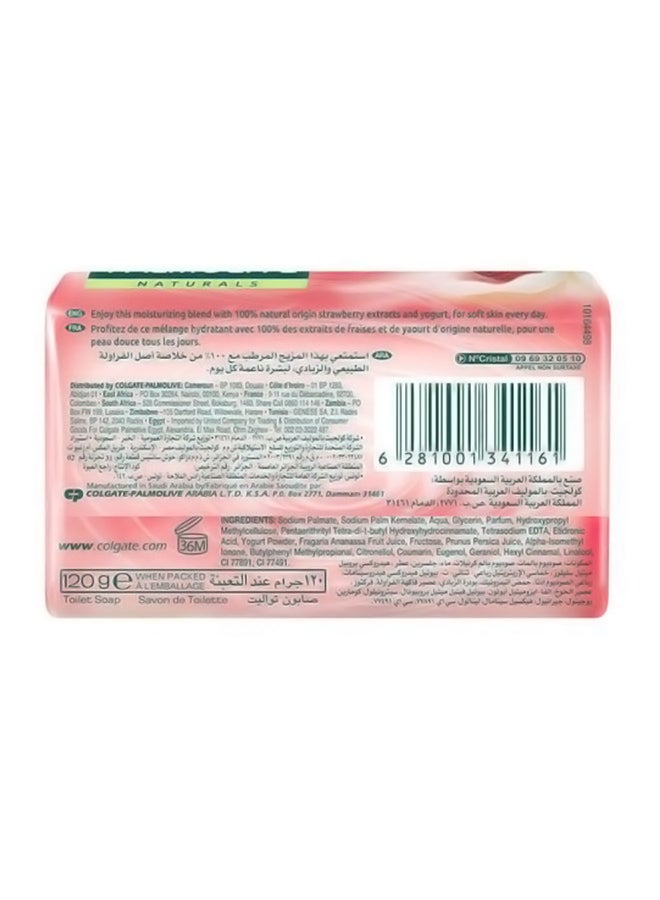 Palmolive - Natural Soap Natural Yoghurt And Fruit With Strawberry Juice And Yoghurt Pack Of 6 120grams - Image 1