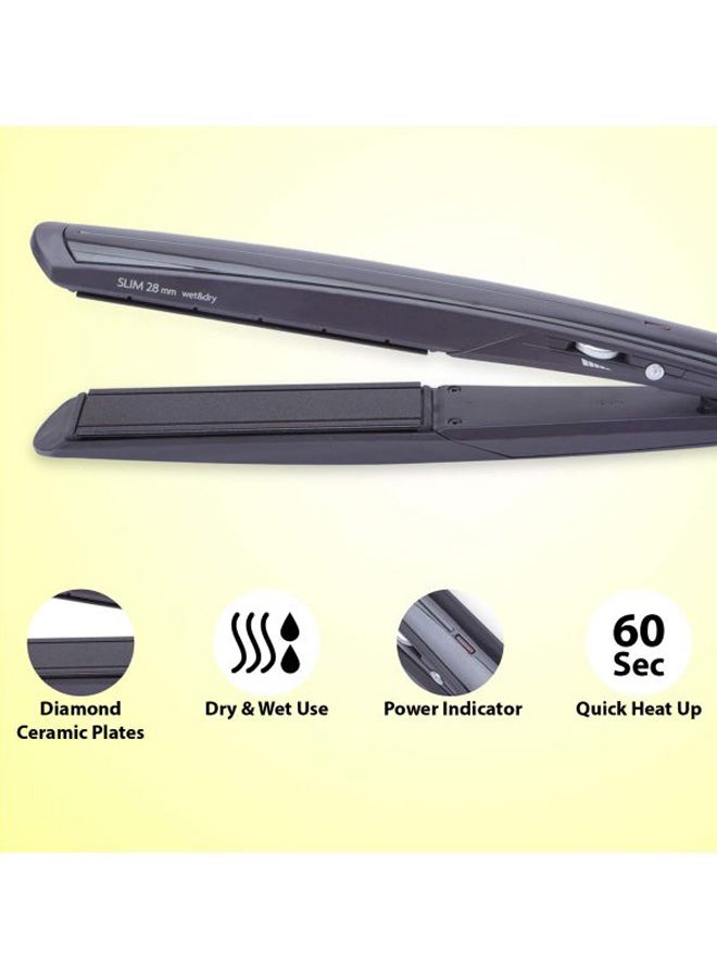 babyliss Wet And Dry Slim Hair Straightener Black  - Image 4