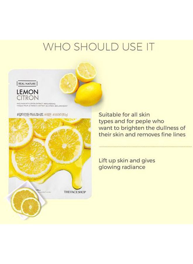 THE FACE SHOP Real Nature Lemon Sheet Mask 20grams - Image 5