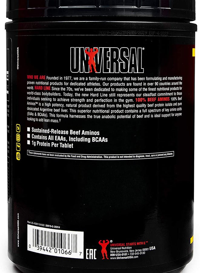 UNIVERSAL NUTRITION - 100% Beef Amino 200 Tablets - Image 1