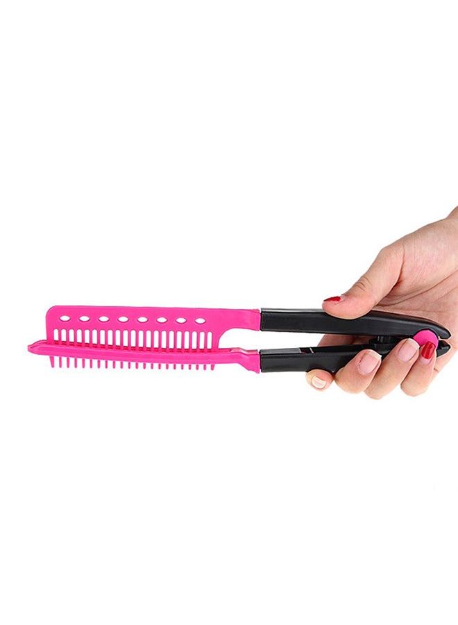 Generic Folding DIY V-Shape Hair Styling Comb Pink  - Image 5