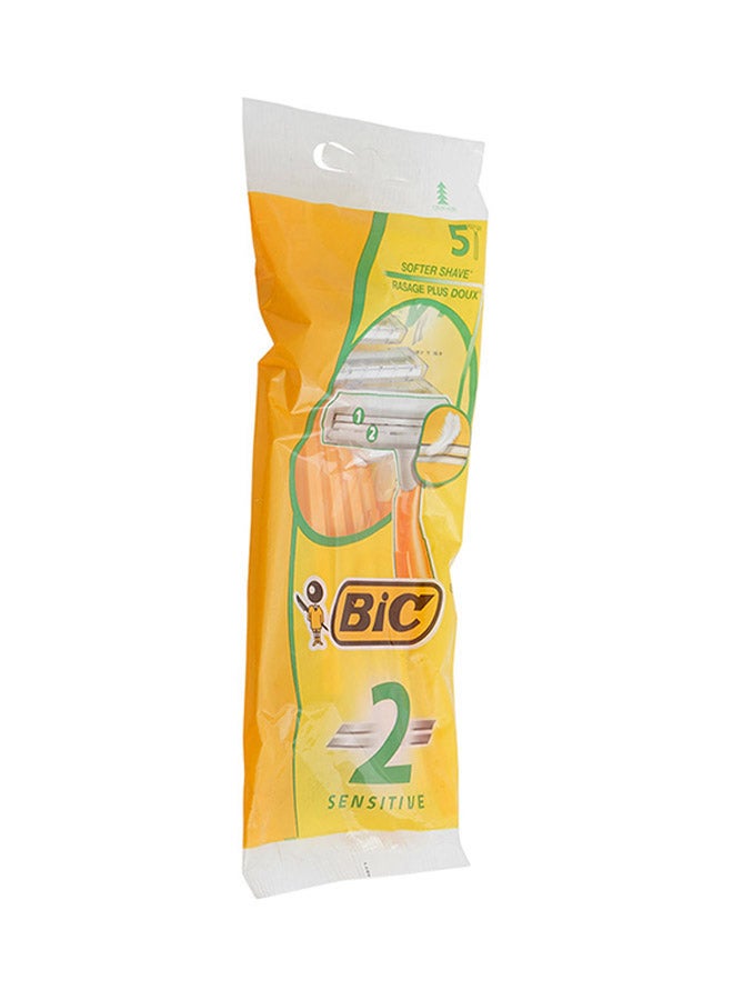 بيك شفرات حلاقة سينستيف 2 من 5 قطع برتقالي - Image 3